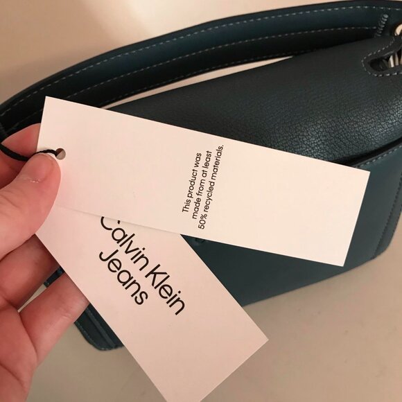 NWT Calvin Klein Jade Archive Hardware Boxy Crossbody Bag Purse - Picture 11 of 11